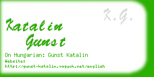 katalin gunst business card
